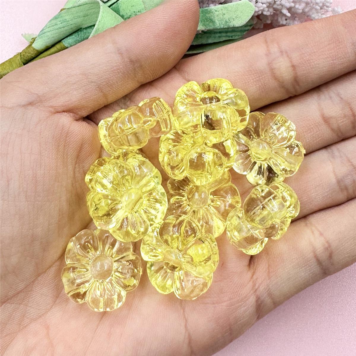 

10 шт. браслет для изготовления ювелирных изделий DIY модные серьги аксессуары 19,3 мм свободные бусины сливы прозрачный материал ручной работы акриловый кристалл жёлтый