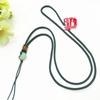 Jade Ethnic Style Handmade Jadeite Peace Pendant Woven Lanyard for Blessings
