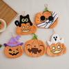 Halloween Hand Towels Ultra Absorbent Coral Fleece Pumpkin Ghost Pirate Towel With Hanging Loop For Home & Kitchen