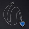 Temperature Sensitive Color Changing Pendant Necklace Adjustable Length Neckchain Love Heart Clavicle Chain Jewelry