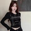 Women's T-shirts Sexy Long Sleeve Tees For Girls Y2K T-shirts Casual Leisure Street Wear
