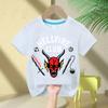 Kids 100% Cotton Luxury T-Shirt Stranger Things Demogorgon Live Graphic Short Sleeve Elegant Casual Summer Tee Tops