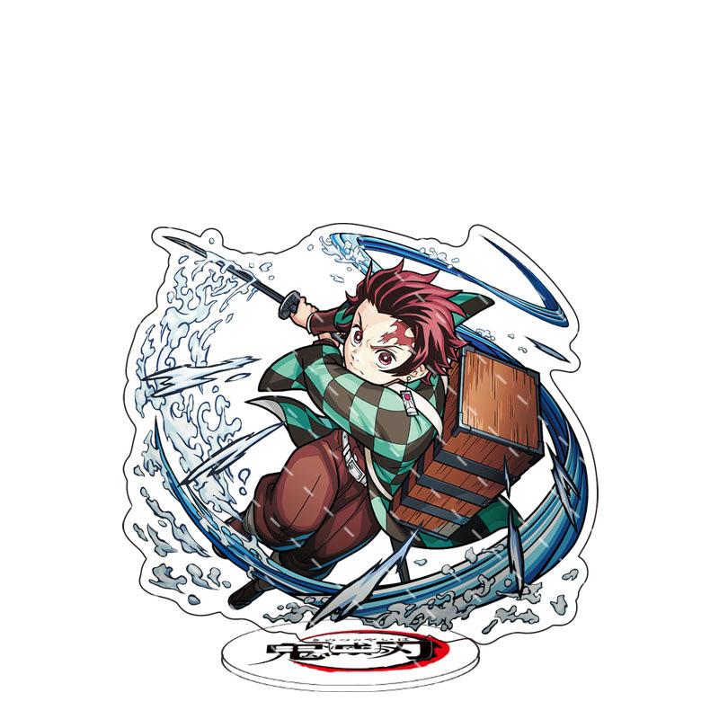Double Sided New Demon Slayer Acrylic Stand Figures Tanjiro Nezuko Shinobu Giyu Anime Merchandise Collectible Display Decor