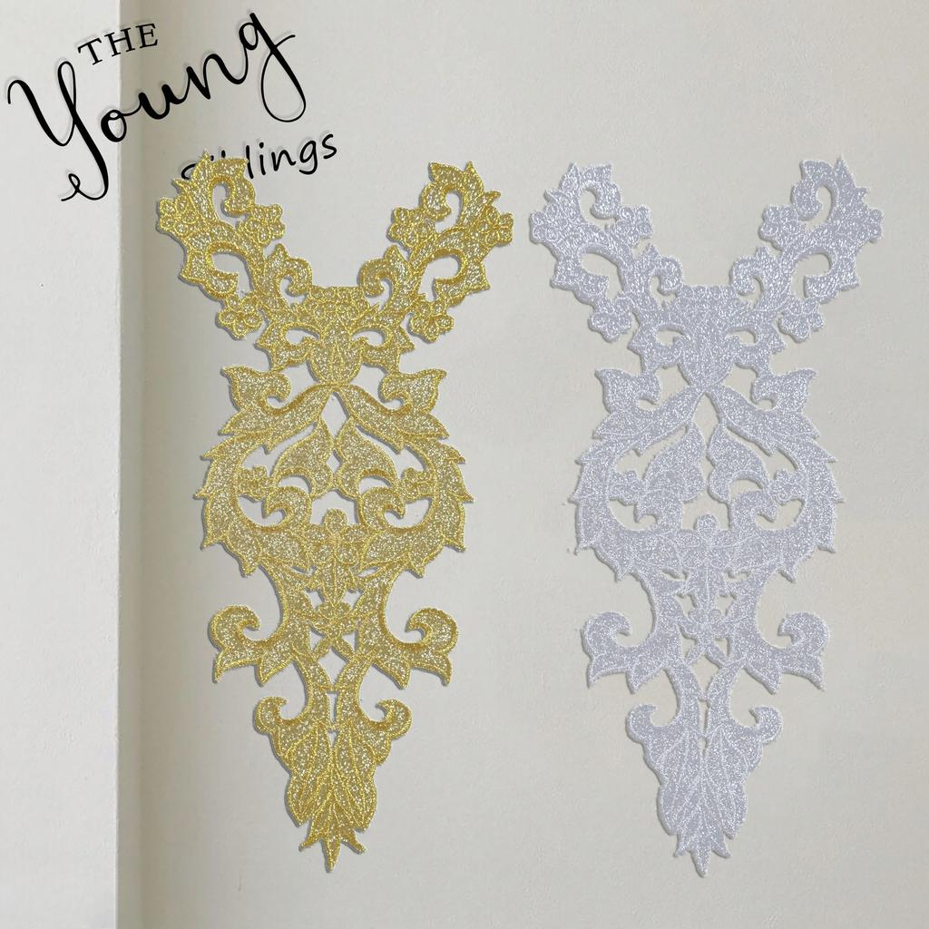 Honeysuckle Pattern Cloth Sticker Clothing Performance Dress Diy Handmade Clothing Accessories Decorative Patch Hot Stamping Decal Embroidery