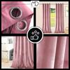 Velvet curtain with eyelets - pink