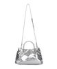 Nick&Nicole Crystal Faux Leather Tote Bag_Silver