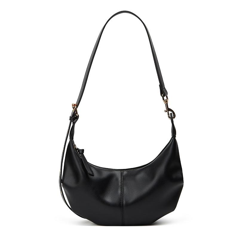 Soft leather texture croissant women's retro trend fashion one shoulder underarm cloud bag casual versatile messenger dumpling bag
