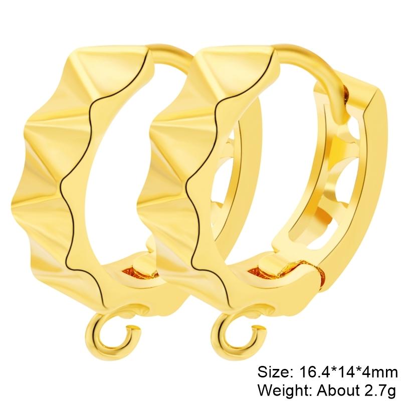 Juya 2 4 Pcs/Lot DIY Anti-Allergy Gold Silver Plated Schwenzy Fastener Ear Wire Hooks Women Earrings Accessories Supplies