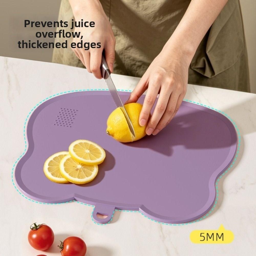 Anti-Bacterial TPU Cutting Board Anti-Mold Double-Sided Non-Slip Cutting Mat Flexible Odor-Free Kitchen Chopping Block