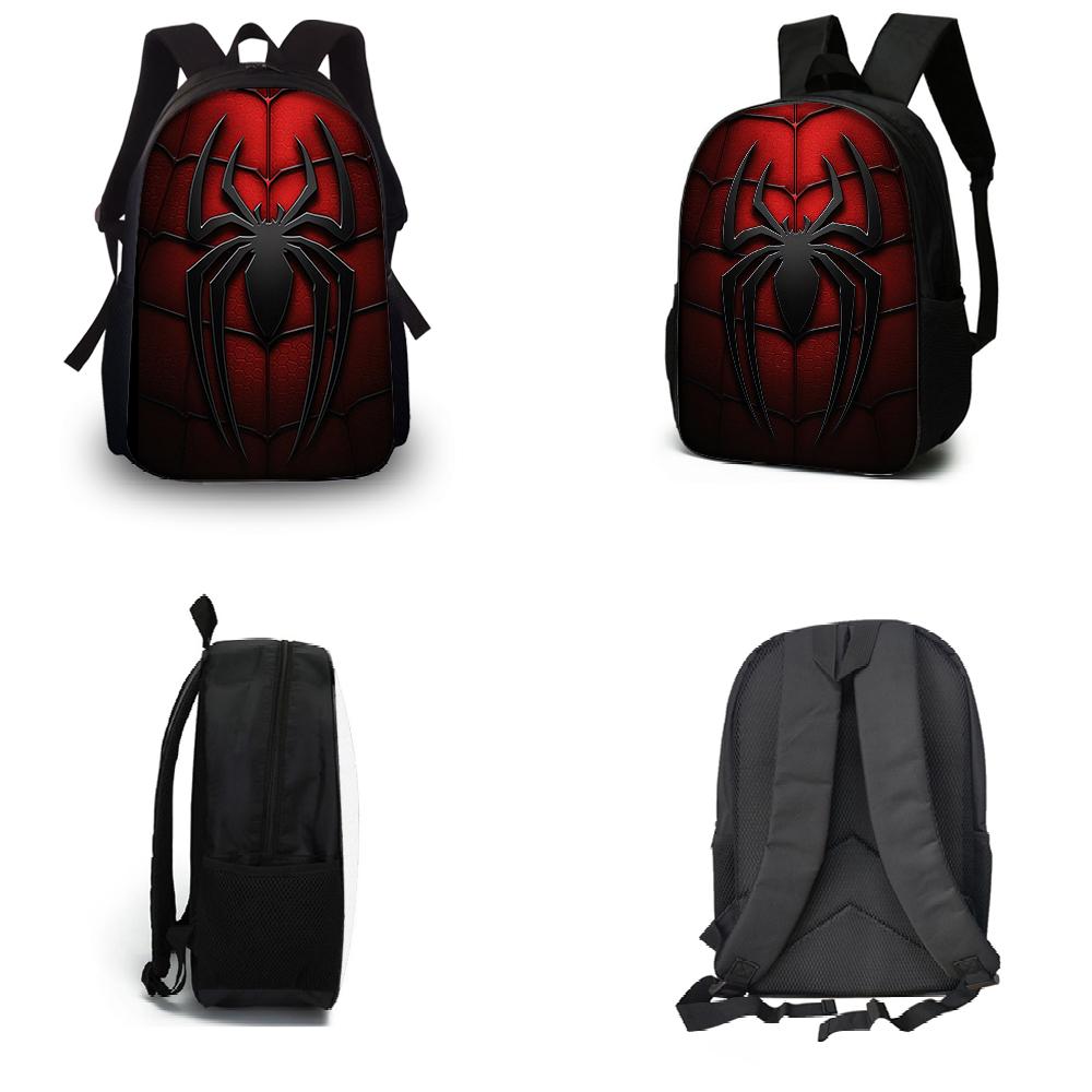3PCS Dark Spider Print Backpack Set | Roomy Casual Backpack with Matching Clutch & Tote Bag, Perfect for Daily Outings & Travel