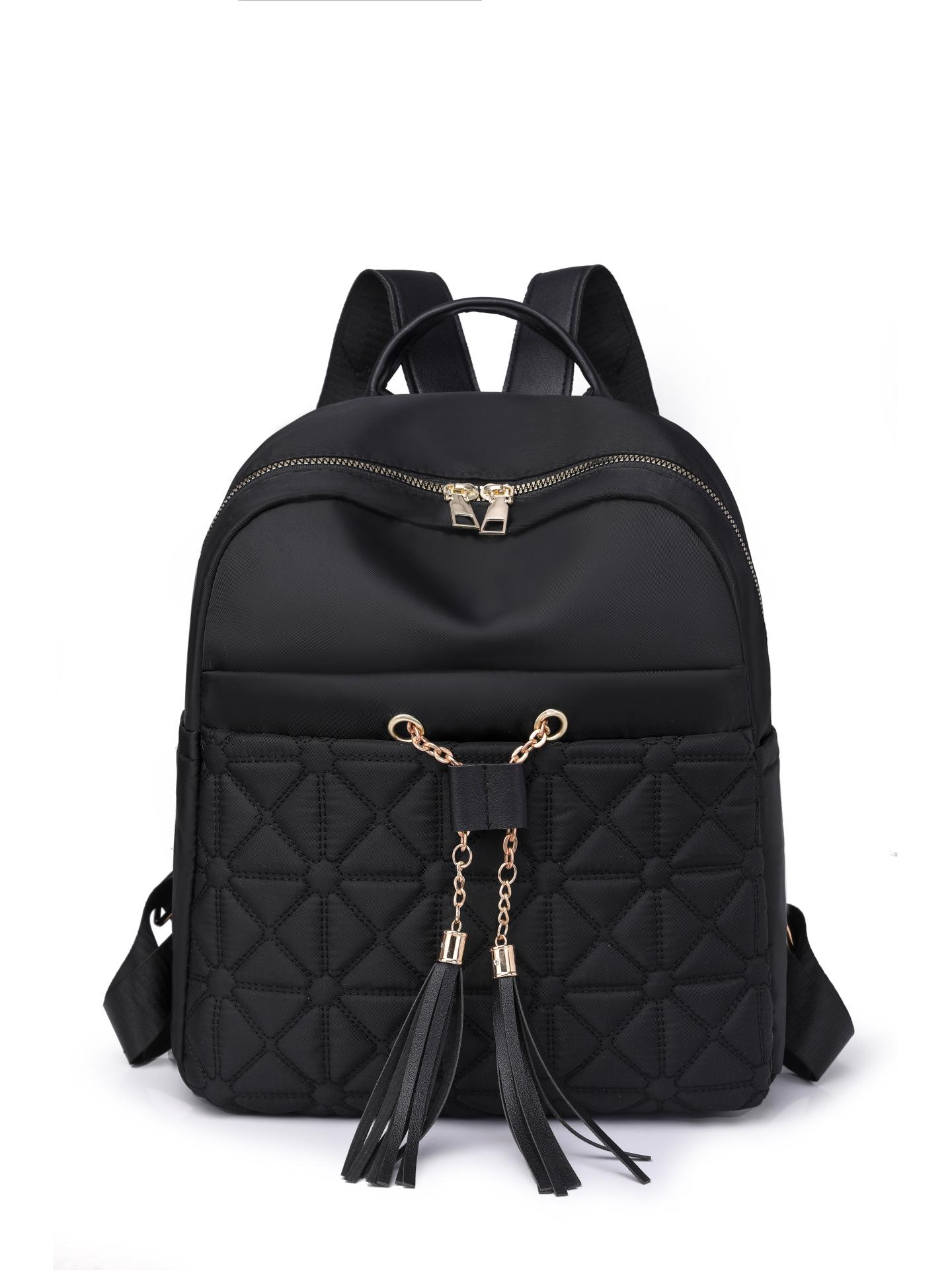 

Модный женский универсальный дорожный рюкзак с ромбовидной стежкой - Большая вместимость 28, 13, 32 чёрный