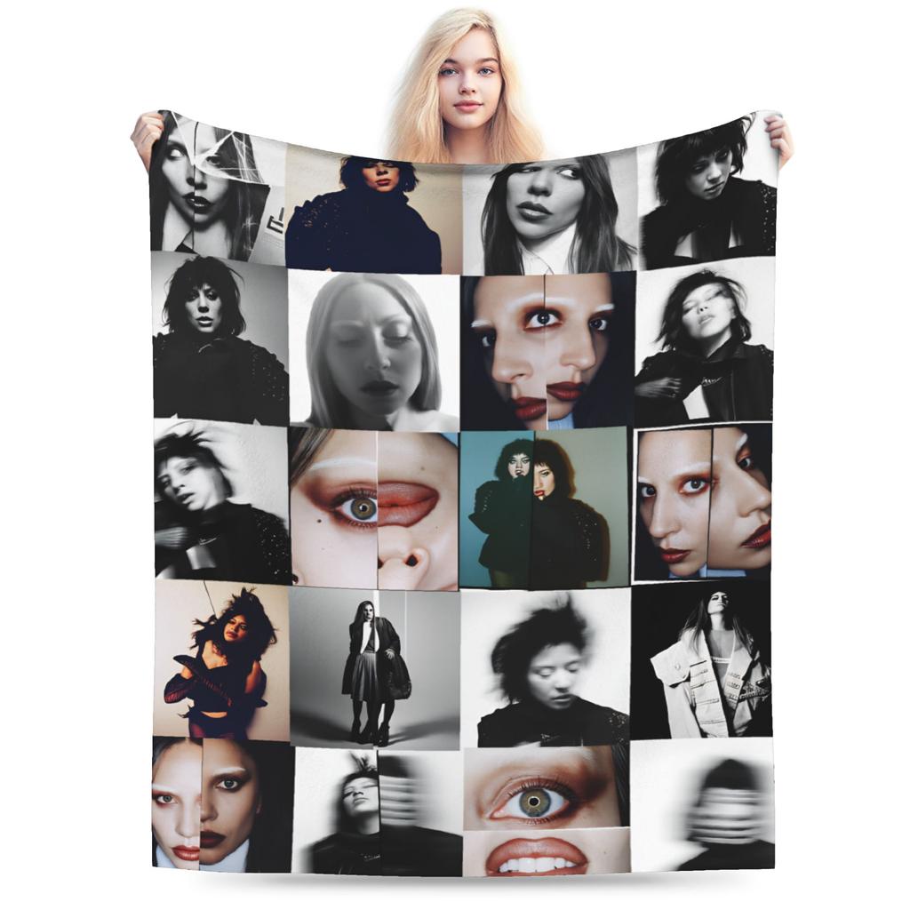 Lady Gaga The Mayhem Ball 2025 UK Tour Blankets  Warm Soft Street Trend Plush Throw Blanket For Girls Boys Bedspread Bed Cover