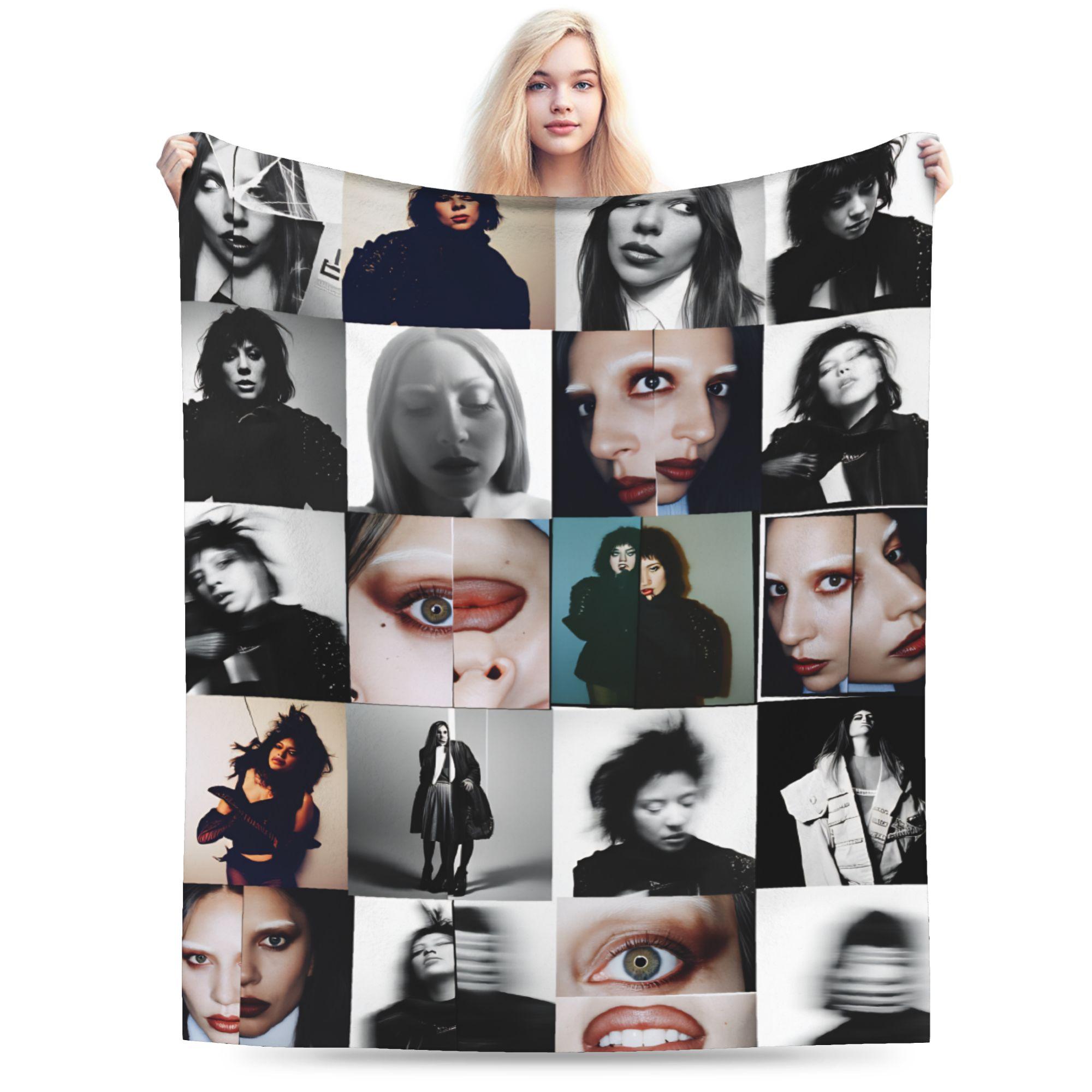 

Lady Gaga The Mayhem Ball 2025 UK Tour Blankets Warm Soft Plush Throw Blanket For Kids Home Decor Flannel Bedspread Bed Cover 40x50in