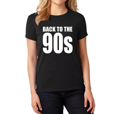 VOLVER A LOS 90 Camiseta para Mujer Algodón Ochenta Fin de Semana Música Estilo años 90