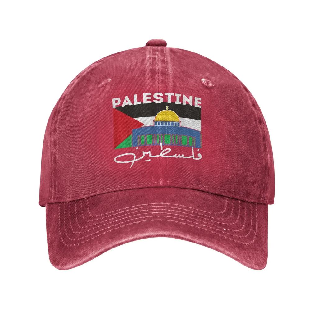 Flag Palestinian Arabic Calligraphy Sun Baseball Cap Female Male Design Trucker Hat Summer Sunscreen Baseball Caps