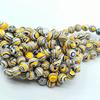 Golden Stone Yellow Malachite Beads Stripe Round 15"strand Smooth Loose Spacer Beads 4681012mm For Jewelry Making Diy Bracelets Accessories