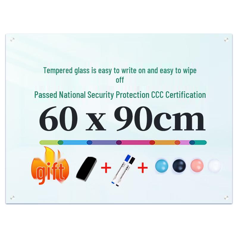 Deli 8735B Magnetic Tempered Glass Whiteboard