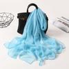 1Pc Solid Color Fashion Neck Protection Scarf Versatile Scarf Texture 160cm Shawl Long Scarf