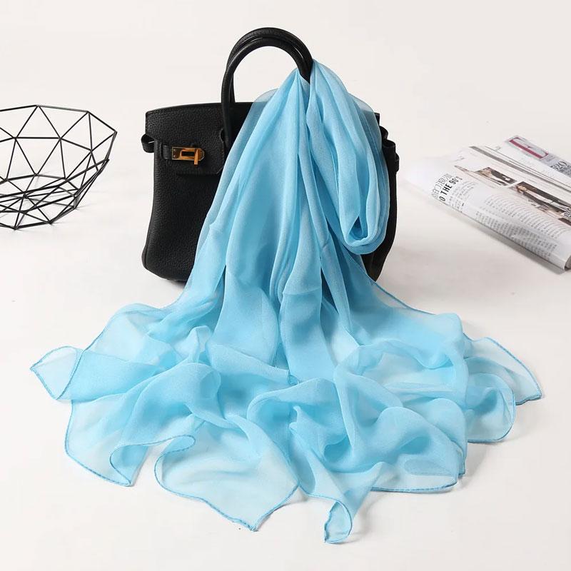 1Pc Solid Color Fashion Neck Protection Scarf Versatile Scarf Texture 160cm Shawl Long Scarf