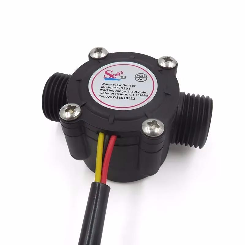 Durable Quality 1/2" Water Flow Control Meter LCD Display + Flow Sensor + Solenoid Valve Light Weight