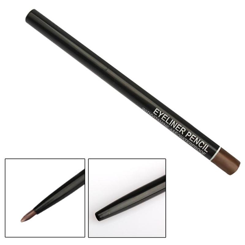Waterproof Black And Brown Women's Makeup Rotary Retractable Eyeliner Pencil Waterproof Eye Liner Pen Cosmetic Tools