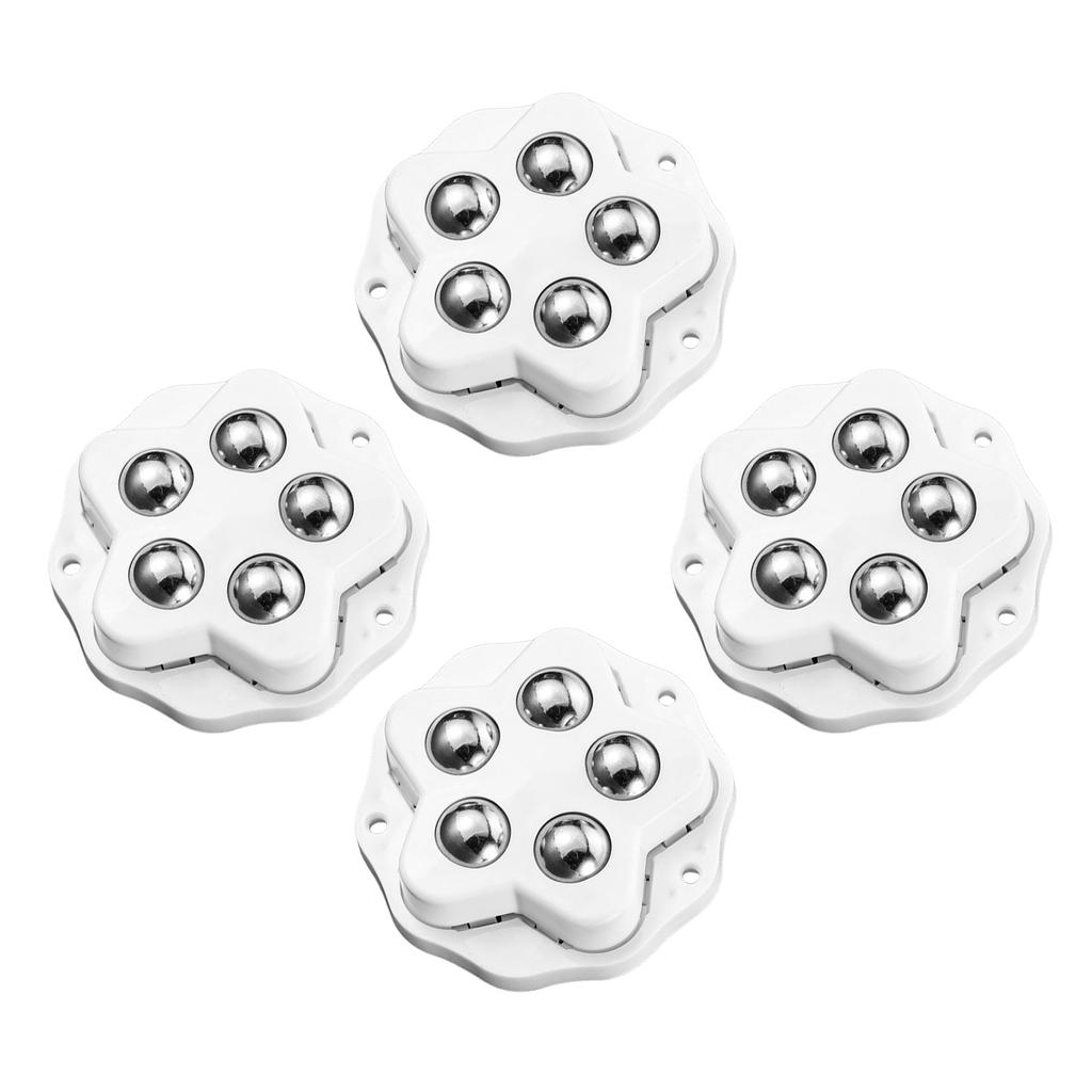 4Pcs Self Adhesive Casters Wheel 360 Degree Rotation Sticky Pulley Sliders Appliance Rollers for Kitchen Appliances