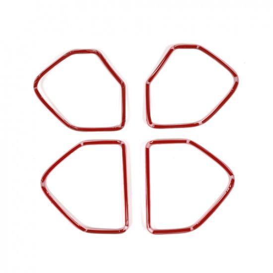 Interior Door Speaker Cover Trim Bezels For Dodge Ram 1500 2018+ Red Accessories
