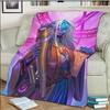 Game Hearthstone 3D tištěná umělecká fleecová přikrývka do postele Turistika Piknik Hrubá přikrývka přes postel Fleecová přikrývka