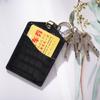 Genuine Leather Crocodile Stripes Office Badge Holder Chest Card Bus Card Campus Access Control Student Meal Card Protective Cases with Keychains