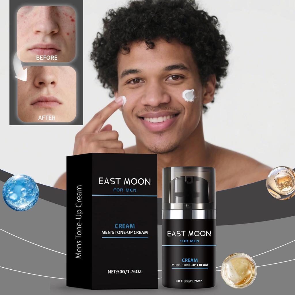 East Moon Men Tone-Up Makeup Cream Oil Control Easy Wear Nourish Brightening Dark Circles Waterproof Full Coverage Base BB Cream