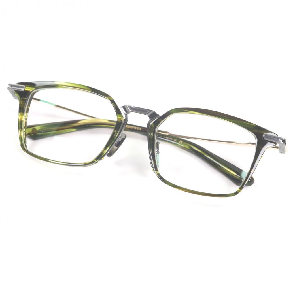 Makellose DITA Brille AEGEUS-TWO Quadratisch Klar Khaki Gebraucht