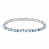FANCIME Women's Tennis Bracelet with Synthetic Topaz and November Birthstone, 4mm Wide, Zirconia, and Silver S925, Perfect As a Lucky Bag, Christmas,