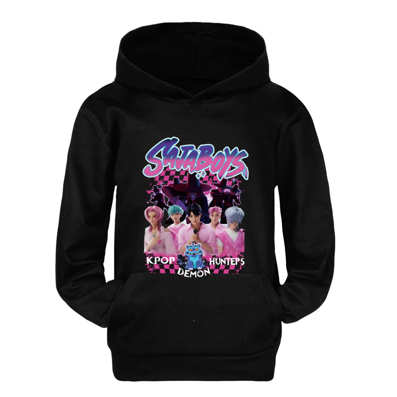 Детские толстовки и свитшоты Kpop Охота на ведьм SATA BOYS Толстовка с сумкой Детская толстовка Повседневная 110
