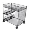 Mobile Storage Rack Breathable Space Saving Kitchen   with 360 Degrees  Rotating Lockable Wheels Pull Out Baskets for Bowls Dishes