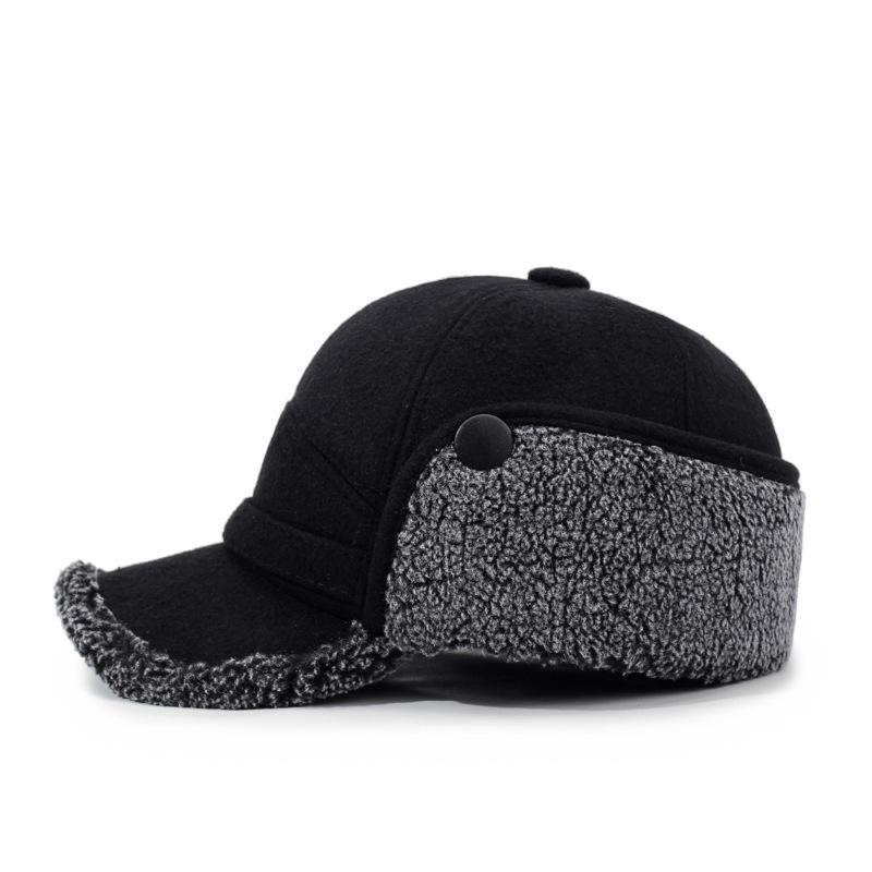 Autumn and Winter New Warm Lei Feng Hat Men's Father Outdoor Leisure Thickened In The Elderly Fleece Hat Baseball Cap Ear Cap