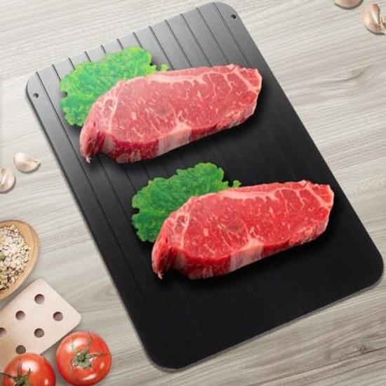 Aiji Defrosting Plate Rapid Thickness 3mm W29.5H20.8cm Simply Place Easy Time-Saving Convenience Item Tray Natural Quick Dish Aluminum Lightweight No