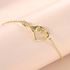 Heart Bracelet for Women Crystal Infinite Love Aesthetic Korean Gold Color Chain Bangles Wedding Accessories Bride Jewelry H058