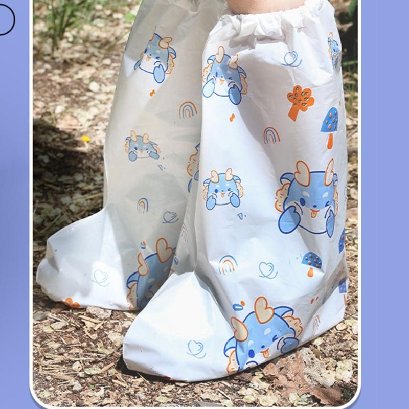 High Top Design Shoe Covers Disposable Water Resistant Boot Covers Overshoes Shoe Protectors Thickened Rain Shoes