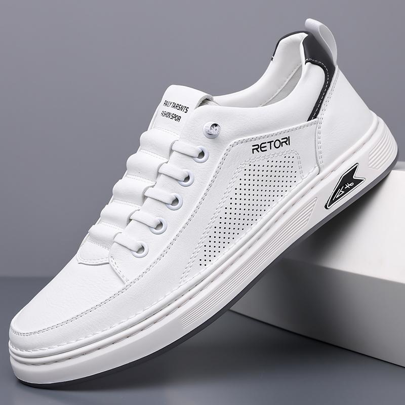 Fashion High-Quality Casual Leather Flat Designer Shoes Fashion Hollow Out Breathable Walking Oxford Shoes Comfy Outdoor Running Shoes