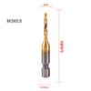 7Pcs/SET Combination Drill Tap Bit HSS Screw Thread Metric Tapping for Deburring