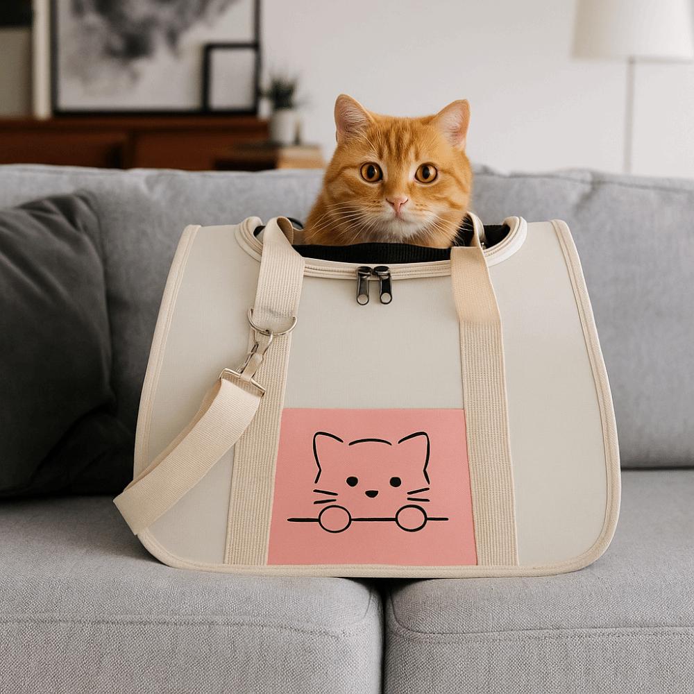 Breathable Pet Carrier Backpack Ventilated Cat Outing Crossbody Bag Travel Shoulder Bag  Travel