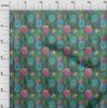 oneOone Cotton Flex Gray Fabric Pineapple Fabric For Sewing Printed Craft Fabric By The Yard 40 Inch