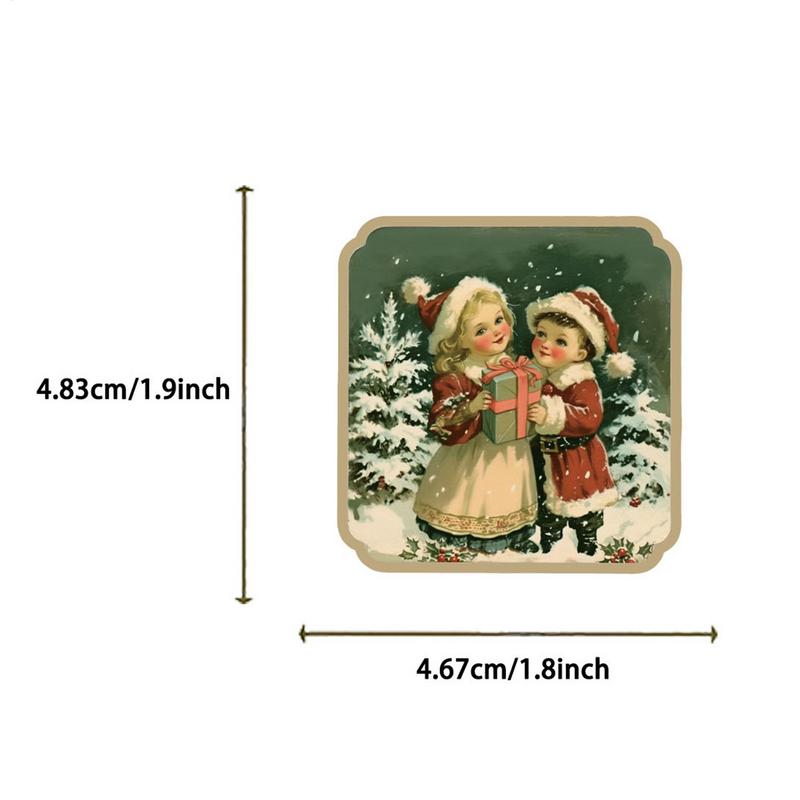 50 Stück Retro Weihnachtsaufkleber Koffer Tasse Laptop Weihnachtsdekoration Aufkleber Scherenschnittbuch Gitarre DIY Wasserdichte Aufkleber