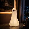 Spooky Season Decorations Cute Ghost Resin Ornament, Matte Finish Desktop Figurine, Decorative Decor for Living Room Halloween Statue Home Entrance