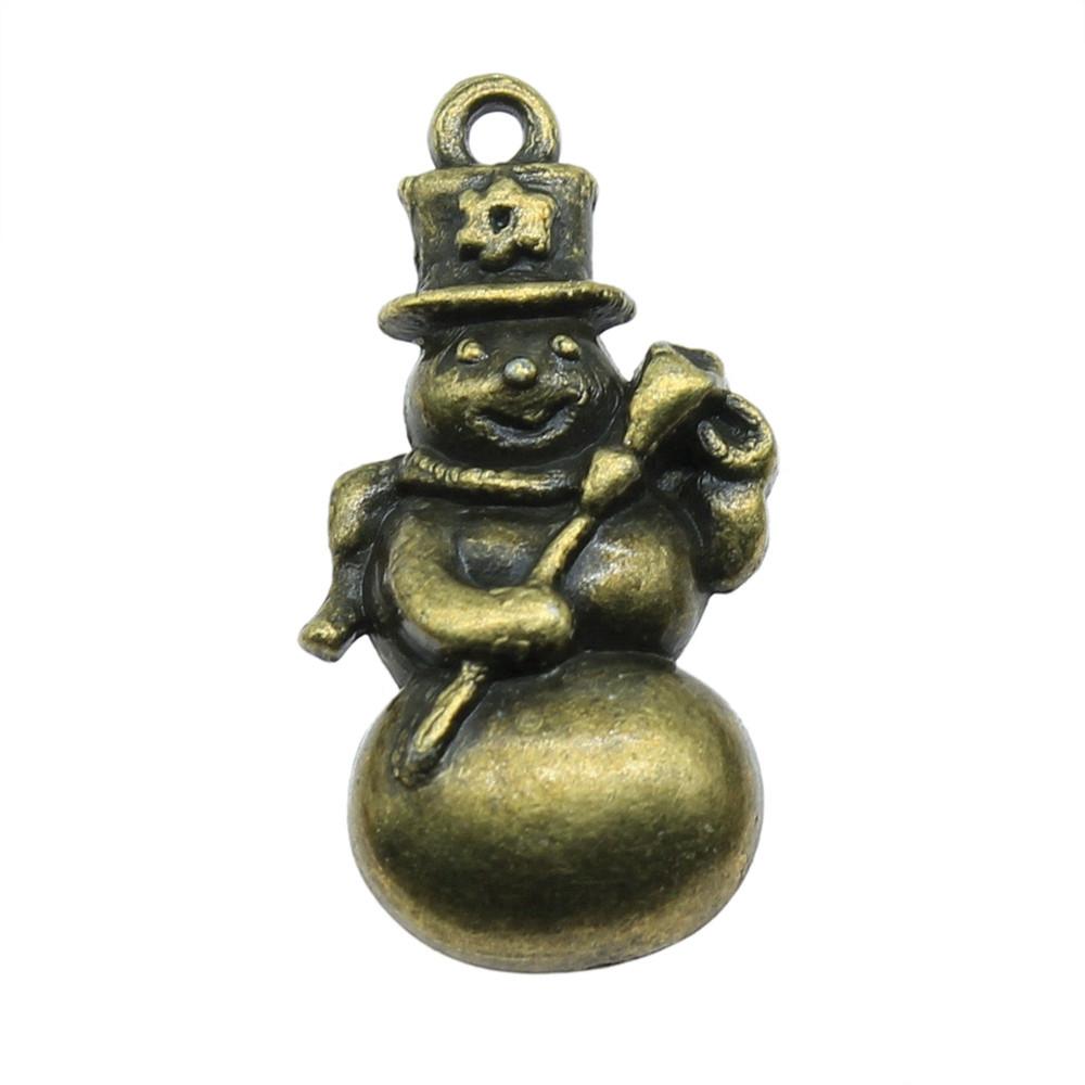 Snowmen Charms Snowflake Pendants For Winter Christmas Themed Jewelry