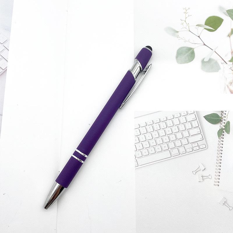 Spot Metal Ballpoint Pen with Aluminum Barrel and Capacitive Touch Tip – Customizable Logo Gift Pen
