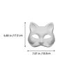 [EXCEART] [ ] DIY Unpainted Fox Masks, Cat Masks, Half Masks, Animal Fox Shape, Paper Pulp, Blank Face, Ball, Costume Party, White, 15 Pieces