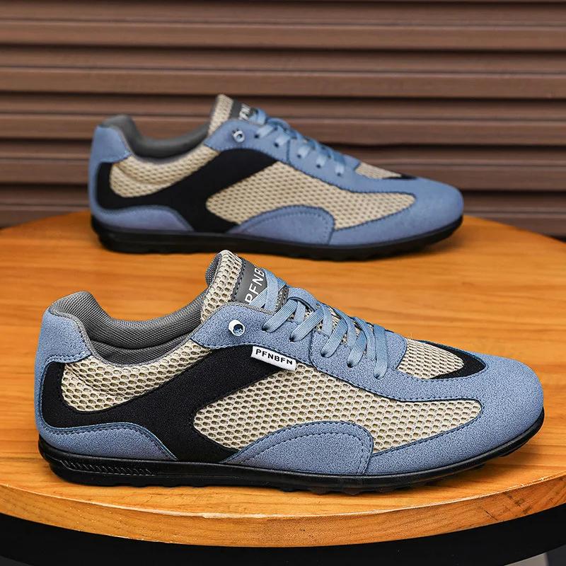 

Men s Fashionable and Trendy Casual Shoes Mesh Breathable and Comfortable Anti Slip Shoes Low Cut Flat Shoes 44 синій