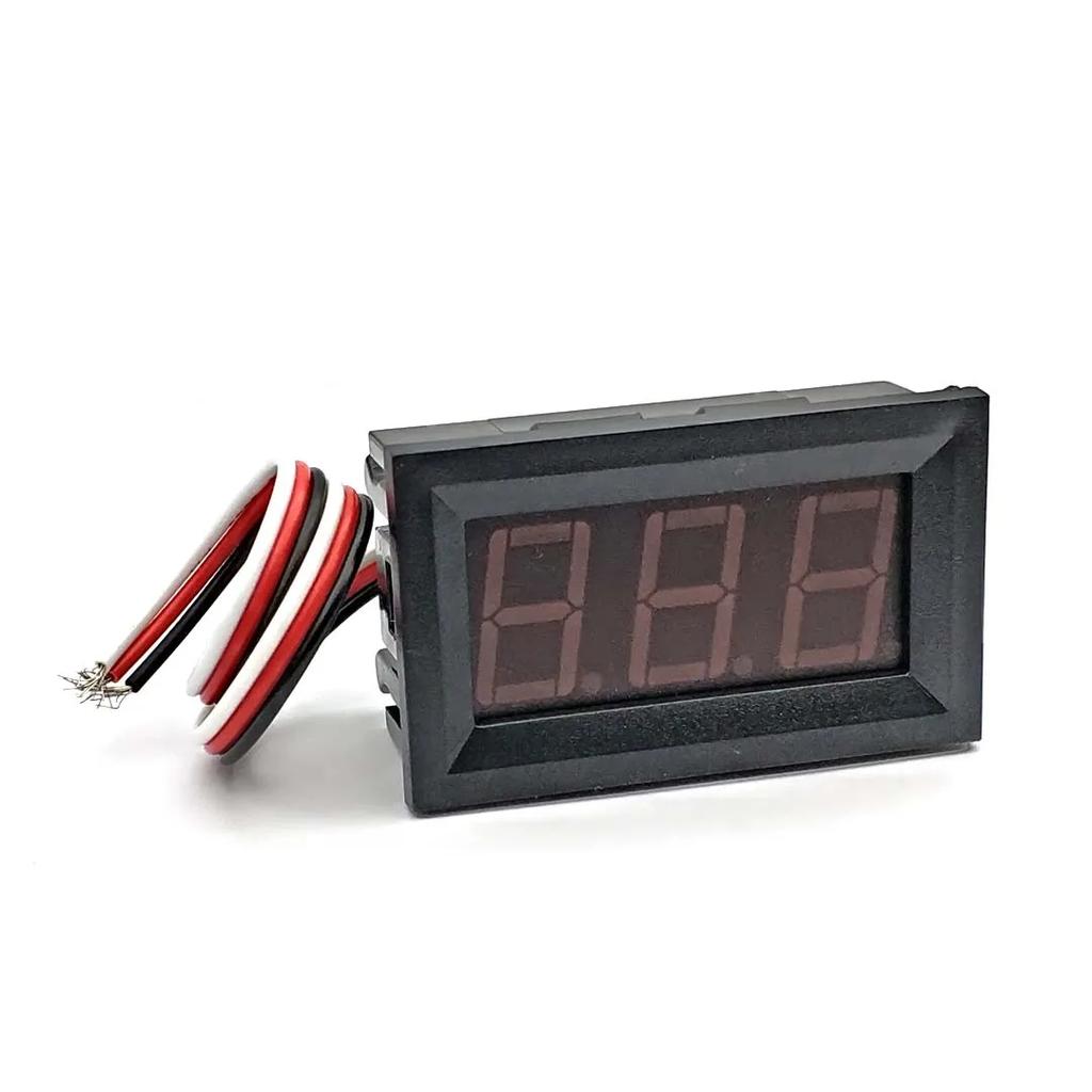 0.56" DC 0-100V Mini LED Display Digital Voltmeter Gauge Voltage Tester 3 Wires Volt Panel Meter Red/Blue/Green Not Adjustable