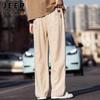 JEEP SPIRIT Men's Linen Blend Casual Pants